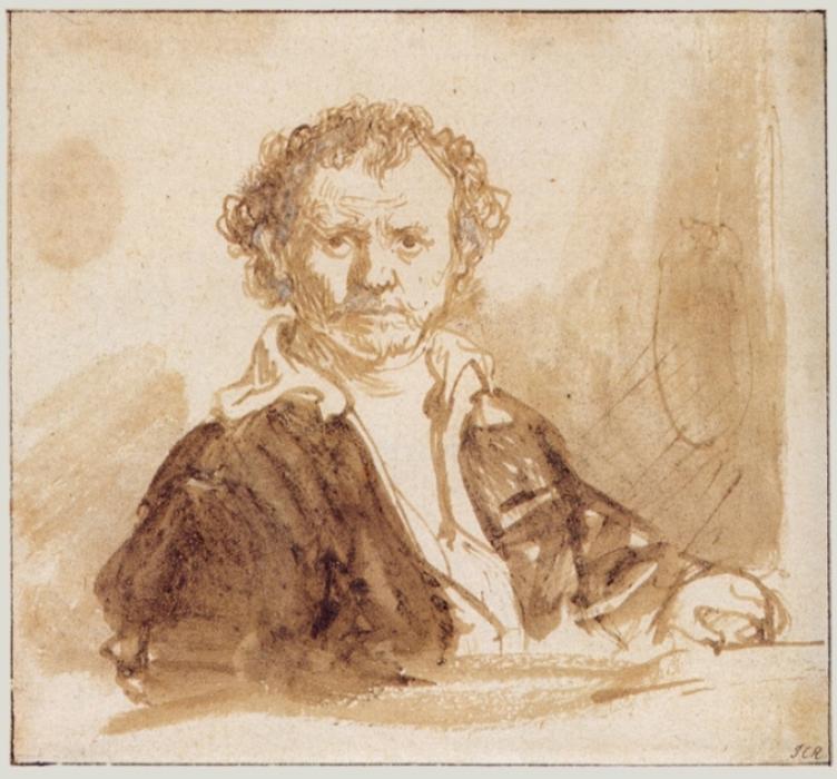 WikiOO.org - Энциклопедия изобразительного искусства - Живопись, Картины  Rembrandt Van Rijn - Автопортрет 21