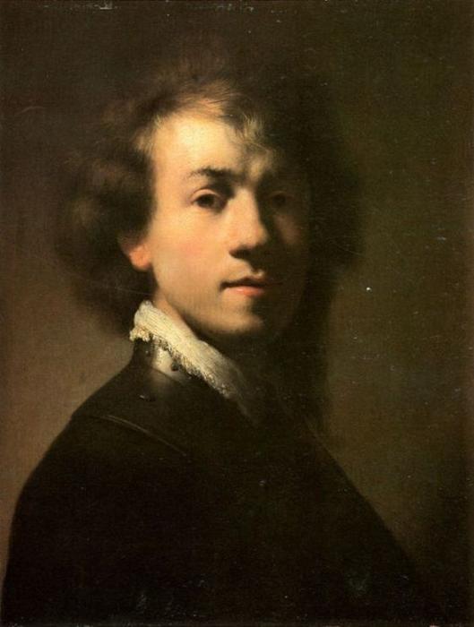 WikiOO.org - Güzel Sanatlar Ansiklopedisi - Resim, Resimler Rembrandt Van Rijn - Self Portrait at the Age about 23