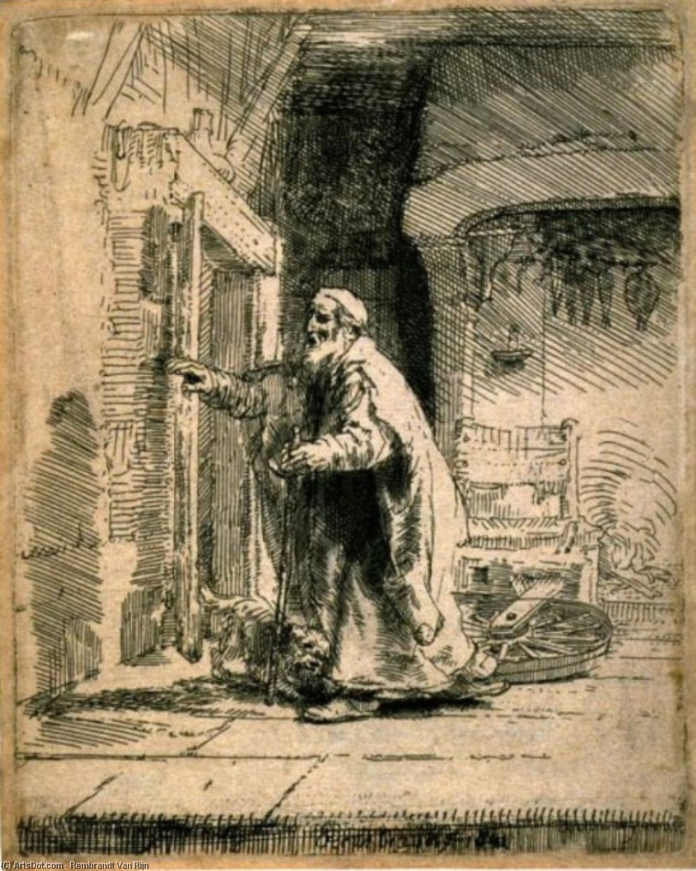 WikiOO.org - Encyclopedia of Fine Arts - Maľba, Artwork Rembrandt Van Rijn - The Blindness of Tobit