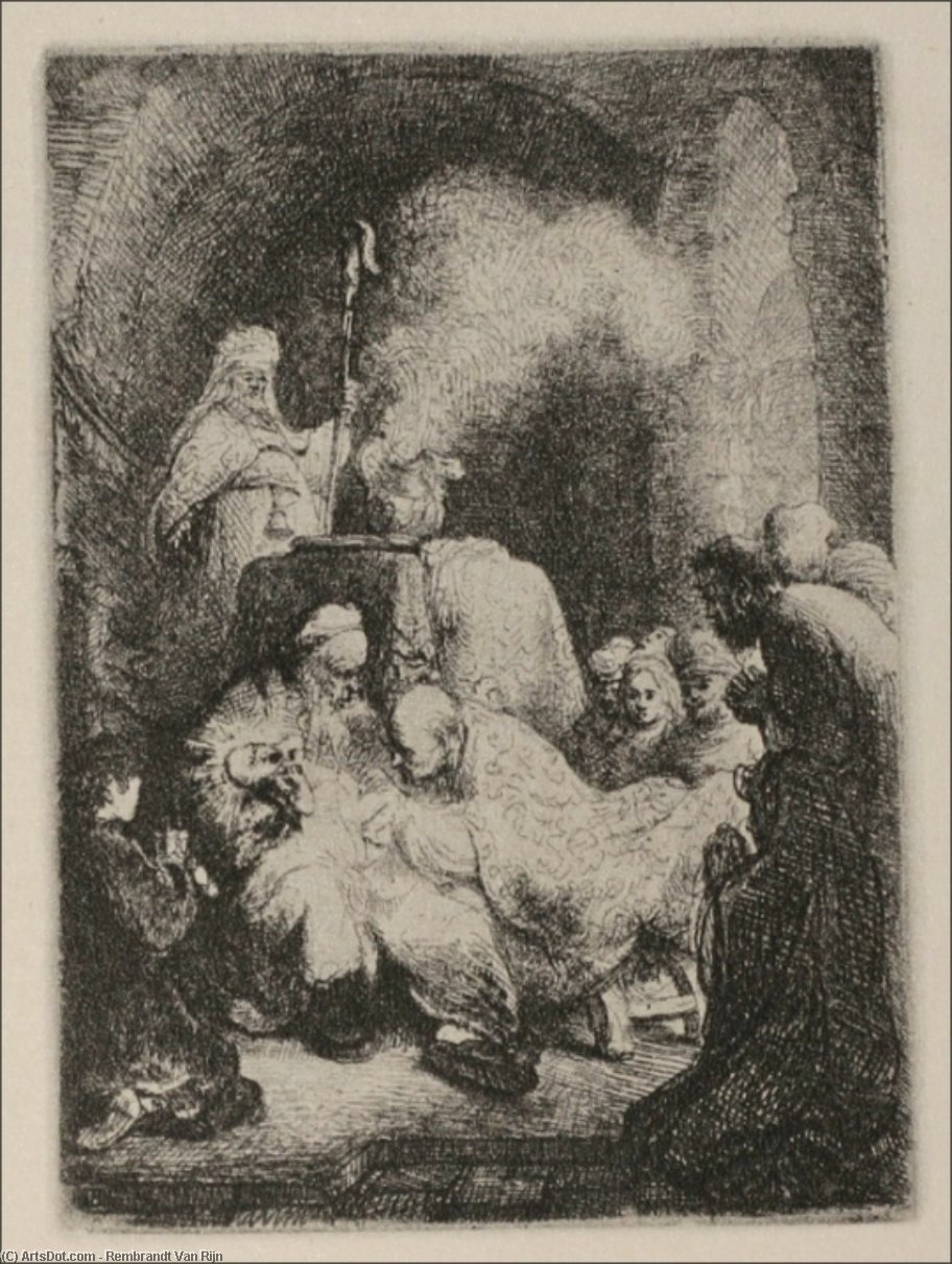 Wikioo.org - Die Enzyklopädie bildender Kunst - Malerei, Kunstwerk von Rembrandt Van Rijn - Die Beschneidung
