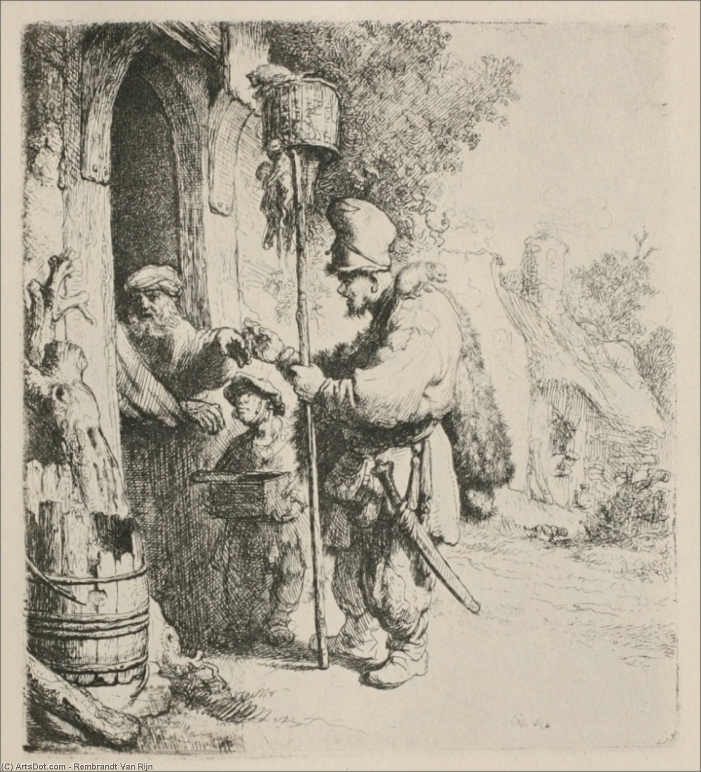 Wikioo.org - Encyklopedia Sztuk Pięknych - Malarstwo, Grafika Rembrandt Van Rijn - The Rat Killer