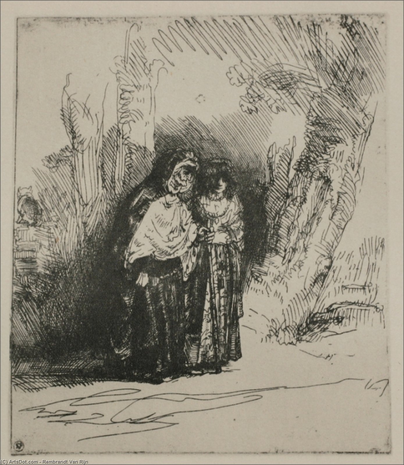 WikiOO.org - Encyclopedia of Fine Arts - Maalaus, taideteos Rembrandt Van Rijn - The Spanish Gypsy