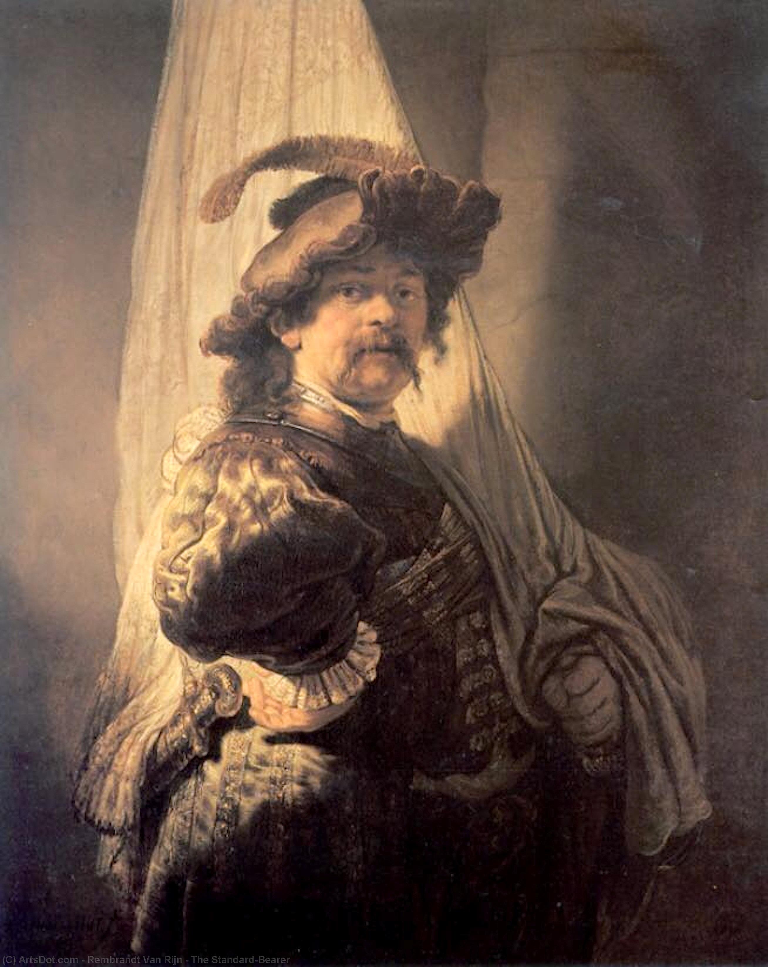 Wikioo.org - The Encyclopedia of Fine Arts - Painting, Artwork by Rembrandt Van Rijn - The Standard-Bearer