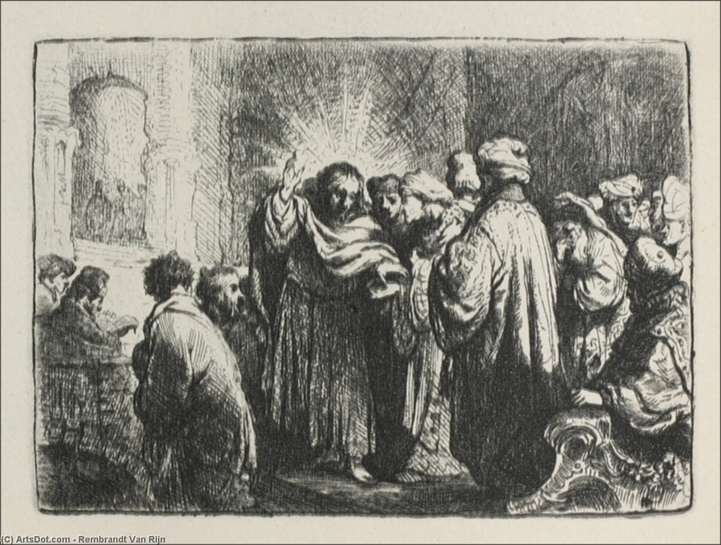 WikiOO.org - Enciklopedija dailės - Tapyba, meno kuriniai Rembrandt Van Rijn - The Tribute Money