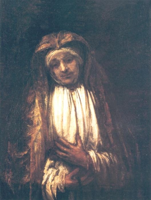 WikiOO.org – 美術百科全書 - 繪畫，作品 Rembrandt Van Rijn - 悲伤的处女
