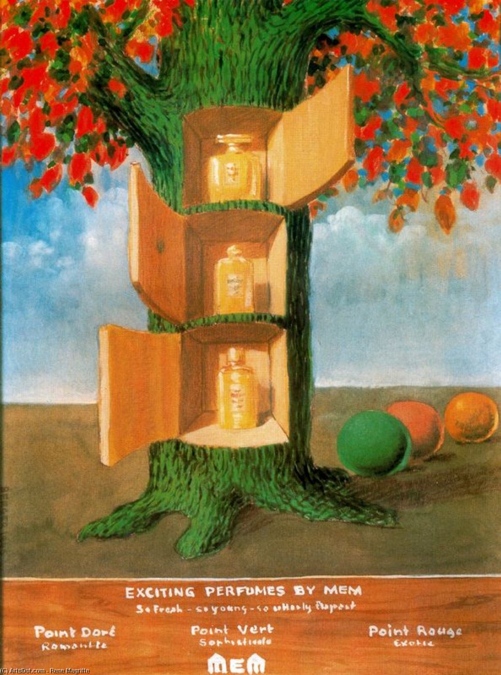 WikiOO.org - Encyclopedia of Fine Arts - Maľba, Artwork Rene Magritte - Exciting perfumes by Mem