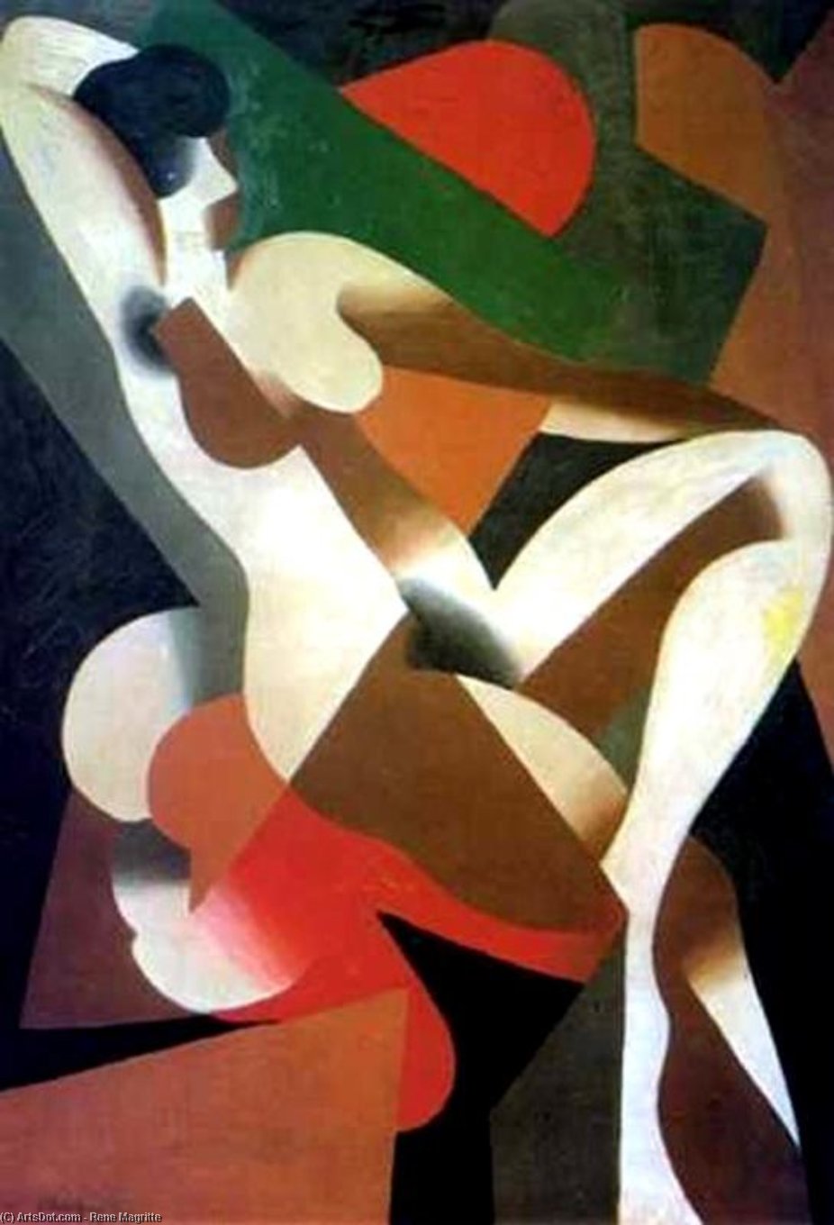 WikiOO.org - Encyclopedia of Fine Arts - Schilderen, Artwork Rene Magritte - Femme (Donna)