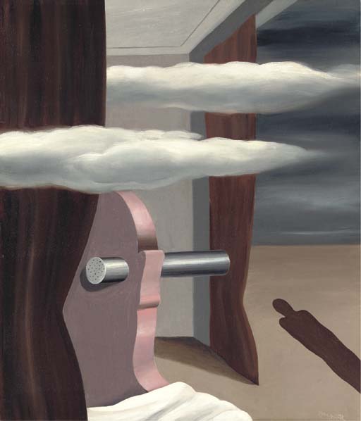 WikiOO.org - Encyclopedia of Fine Arts - Schilderen, Artwork Rene Magritte - La catapulte du désert