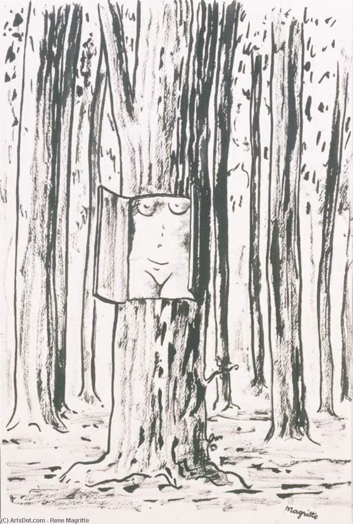 Wikioo.org – La Enciclopedia de las Bellas Artes - Pintura, Obras de arte de Rene Magritte - Le mot delaware pasado de moda