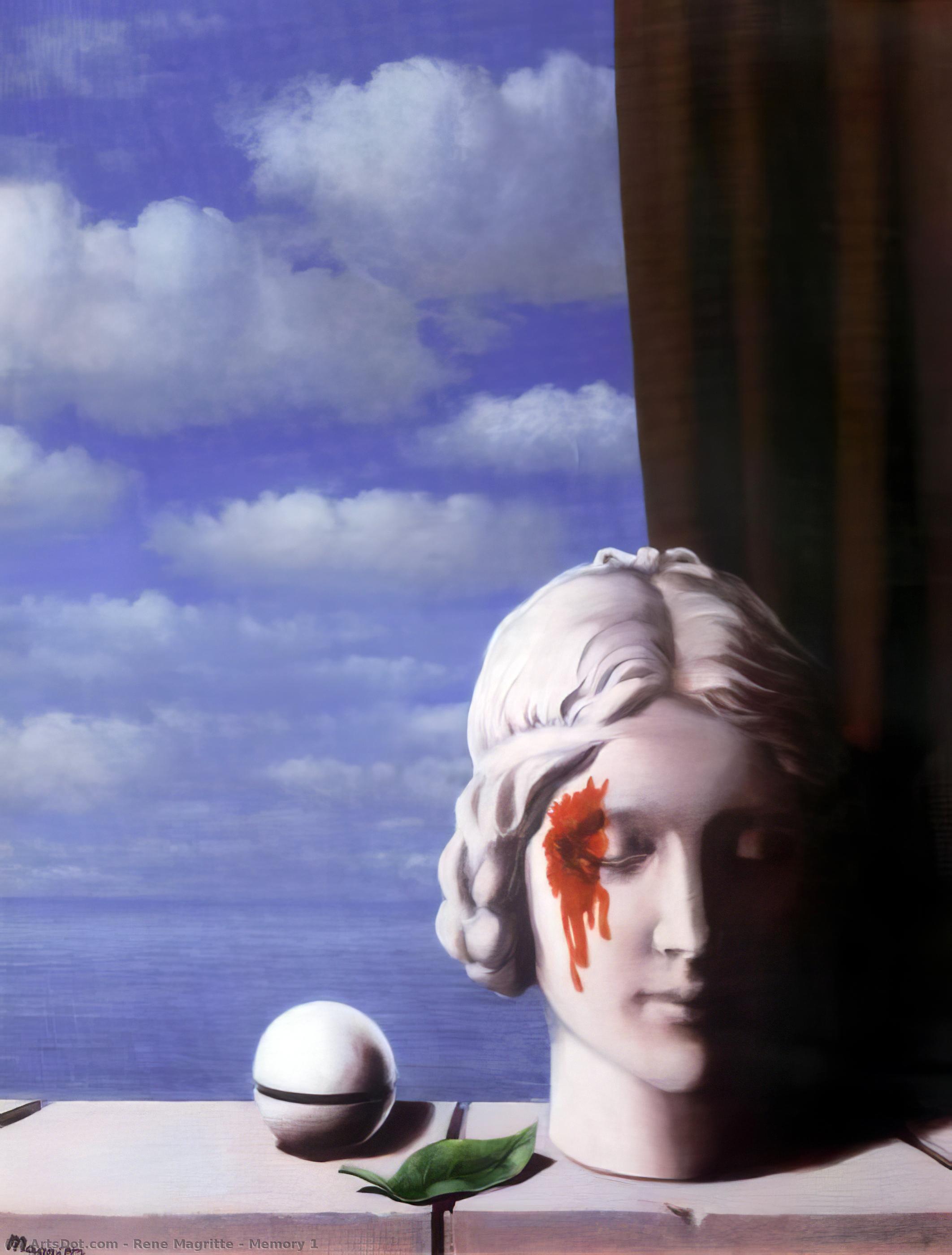 WikiOO.org - Энциклопедия изобразительного искусства - Живопись, Картины  Rene Magritte - Память 1