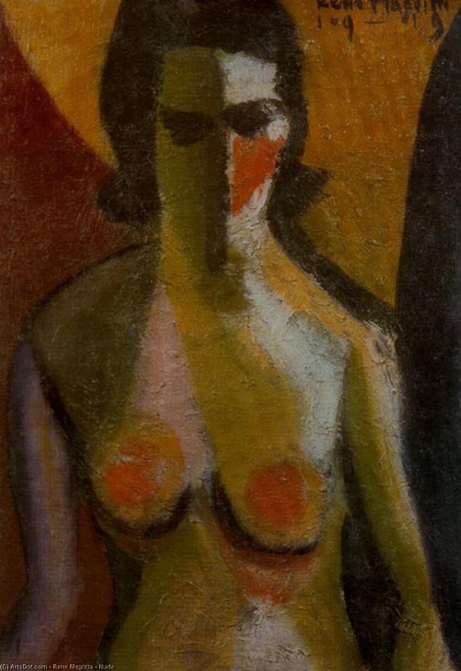 WikiOO.org - Encyclopedia of Fine Arts - Maleri, Artwork Rene Magritte - Nude
