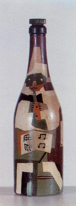 WikiOO.org - Enciclopédia das Belas Artes - Pintura, Arte por Rene Magritte - Painted Bottle 1