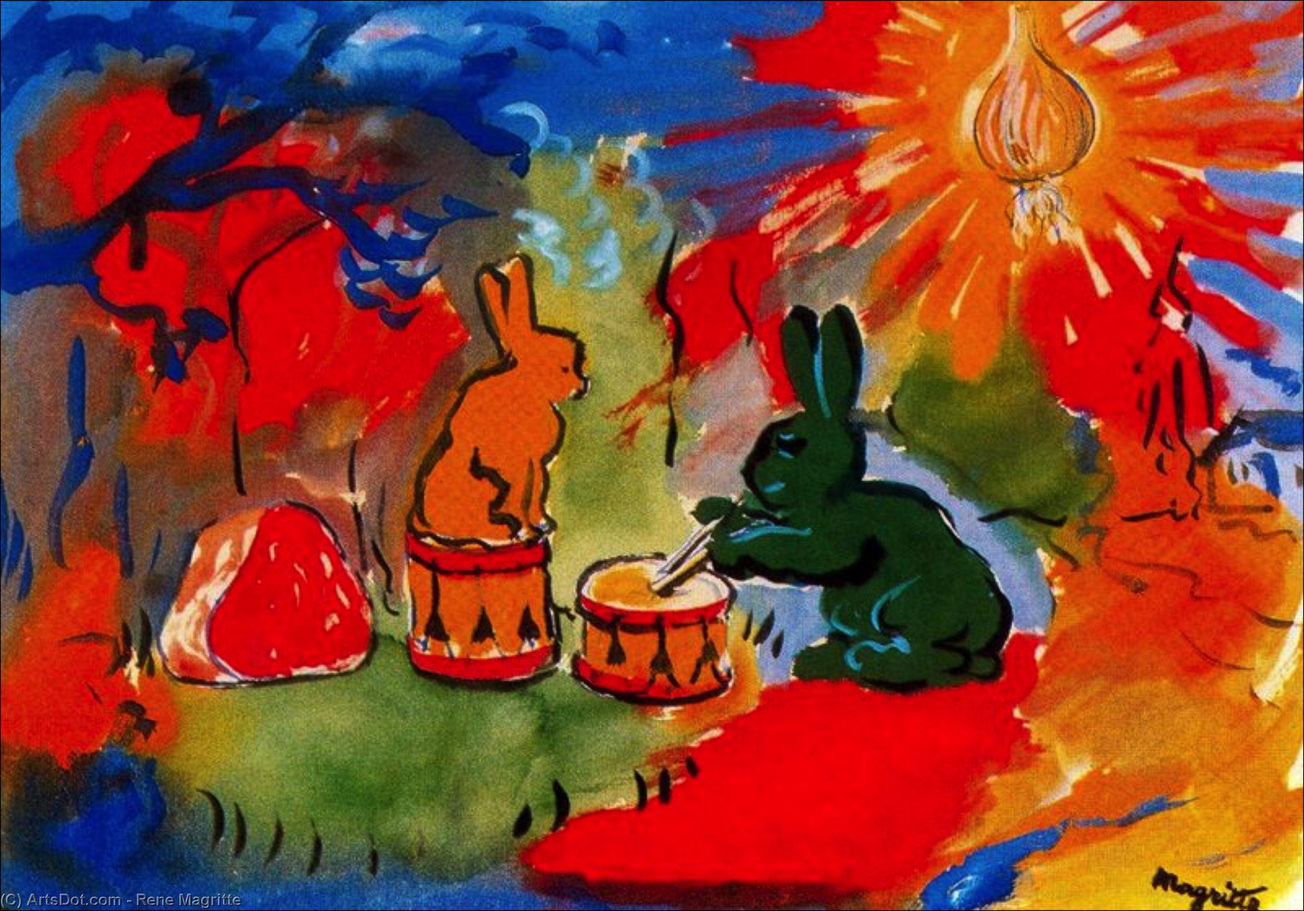 WikiOO.org - אנציקלופדיה לאמנויות יפות - ציור, יצירות אמנות Rene Magritte - Pom'po pom'po pom po pom po