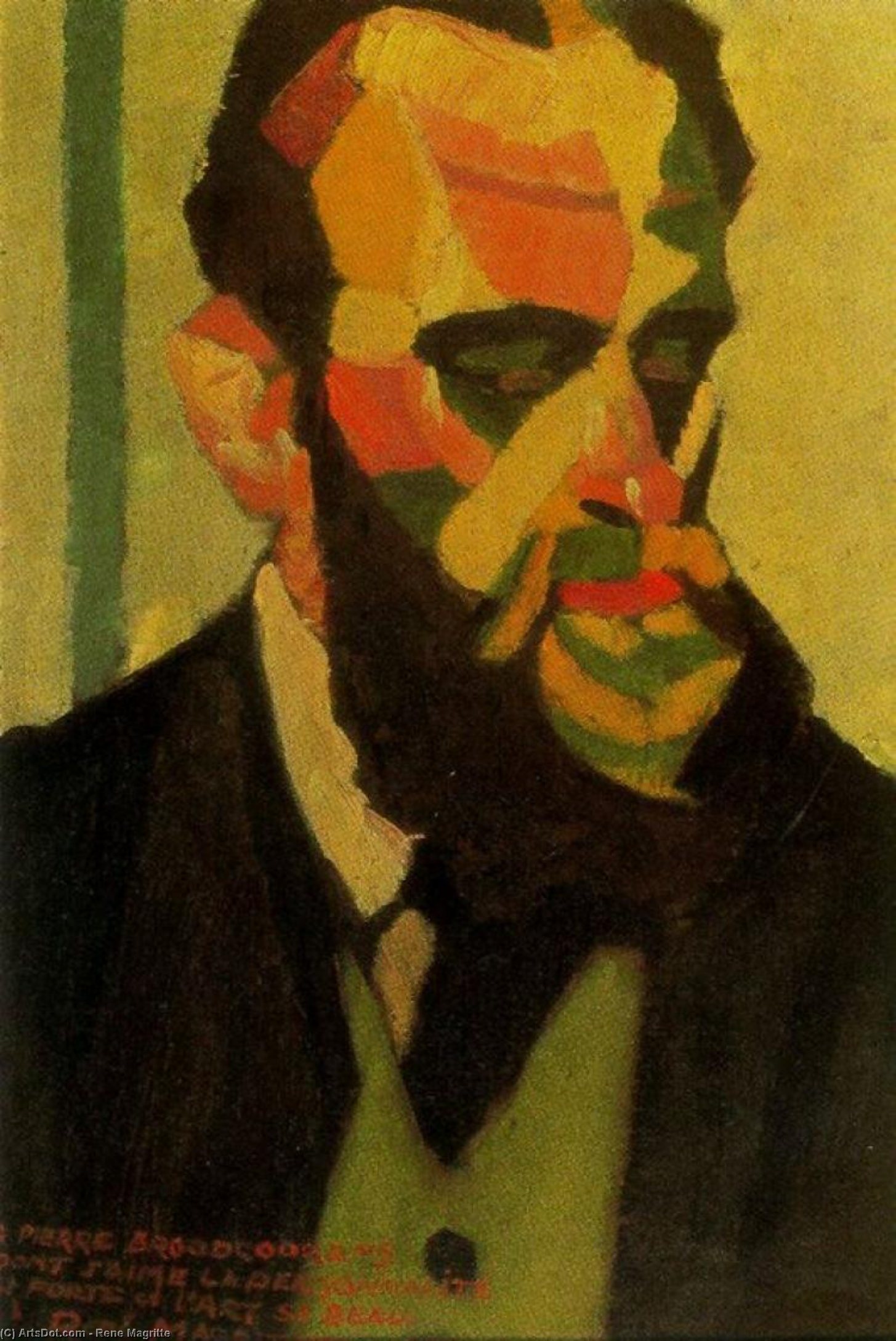 WikiOO.org - Encyclopedia of Fine Arts - Malba, Artwork Rene Magritte - Portrait of Pierre Broodcoorens