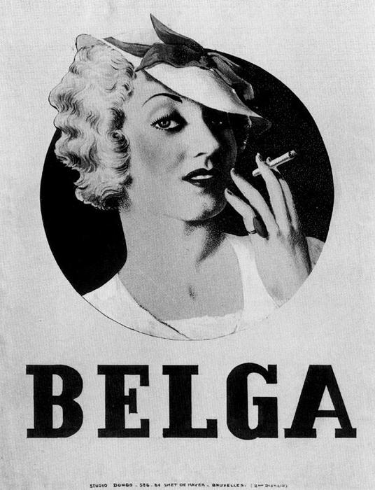 WikiOO.org - Enciclopedia of Fine Arts - Pictura, lucrări de artă Rene Magritte - Poster design for the cigarette brand Belga