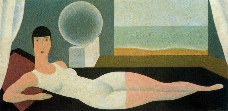 WikiOO.org – 美術百科全書 - 繪畫，作品 Rene Magritte -  的  沐浴者