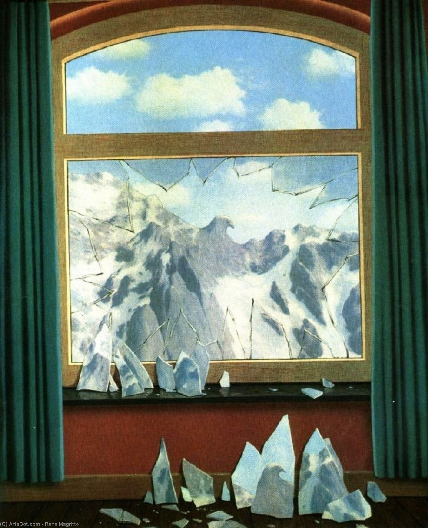 Wikioo.org - The Encyclopedia of Fine Arts - Painting, Artwork by Rene Magritte - The Domain of Arnheim 1
