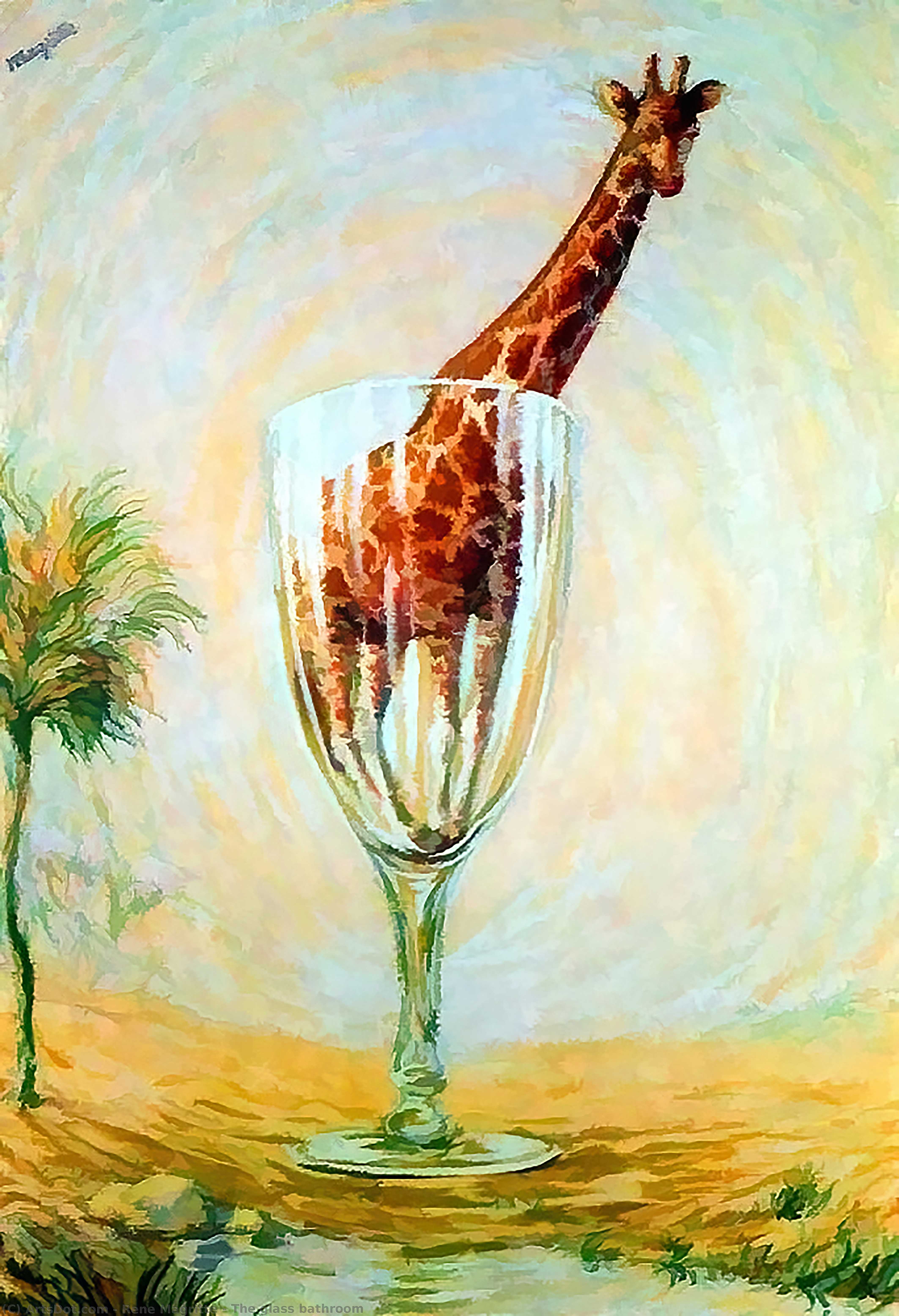 Wikoo.org - موسوعة الفنون الجميلة - اللوحة، العمل الفني Rene Magritte - The glass bathroom
