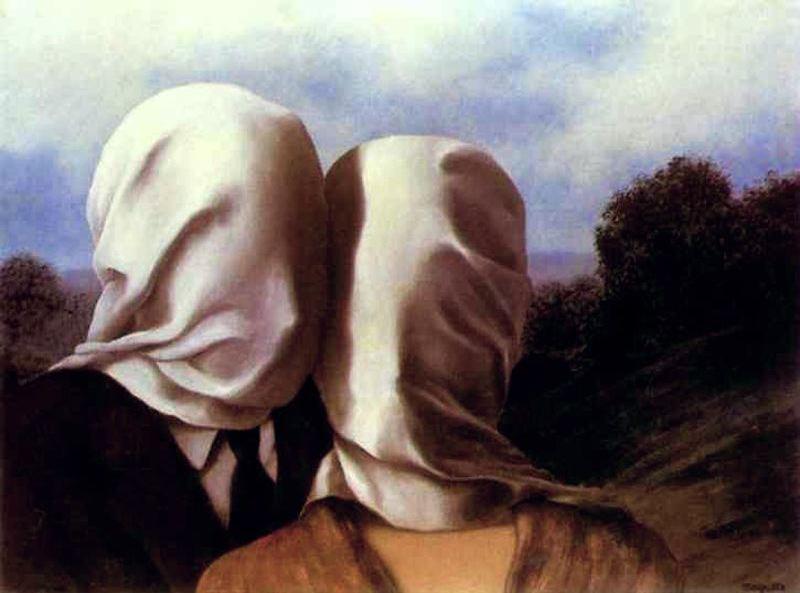 Wikioo.org - The Encyclopedia of Fine Arts - Painting, Artwork by Rene Magritte - The Lovers I