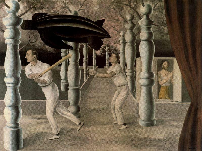 Wikoo.org - موسوعة الفنون الجميلة - اللوحة، العمل الفني Rene Magritte - The secret player