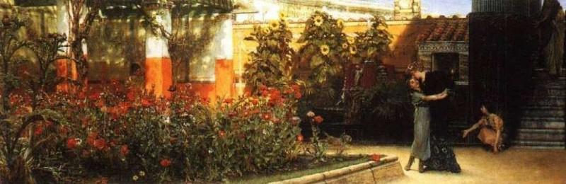 WikiOO.org - Εγκυκλοπαίδεια Καλών Τεχνών - Ζωγραφική, έργα τέχνης Lawrence Alma-Tadema - A Hearty Welcome