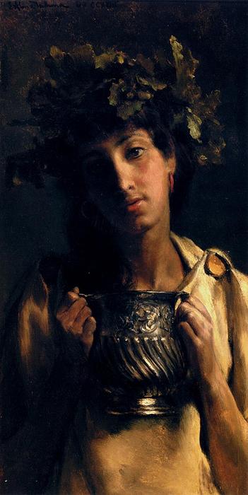 Wikioo.org – La Enciclopedia de las Bellas Artes - Pintura, Obras de arte de Lawrence Alma-Tadema - Un Premio Para Corp The Artists (vino)