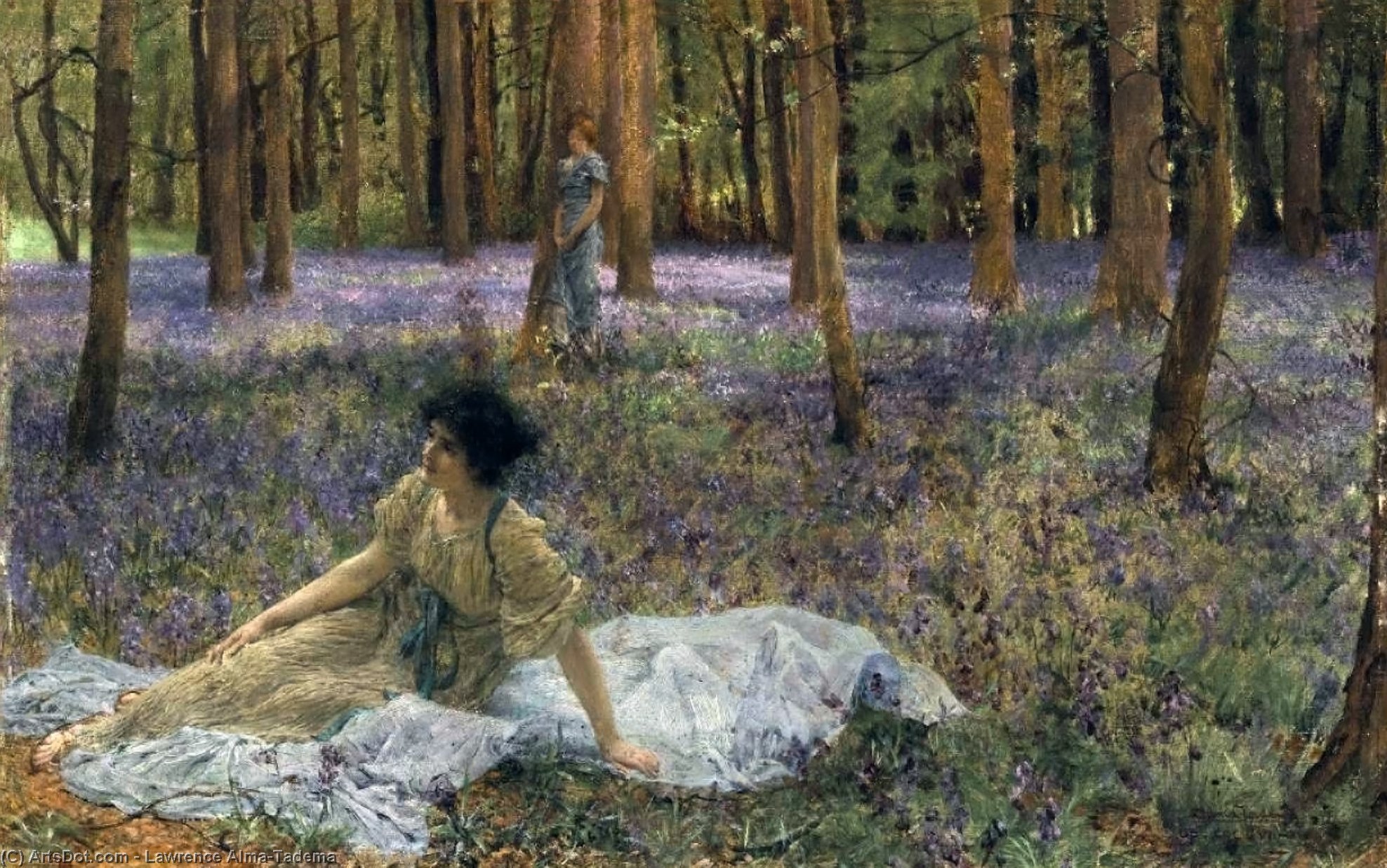 Wikioo.org - The Encyclopedia of Fine Arts - Painting, Artwork by Lawrence Alma-Tadema - Bluebells