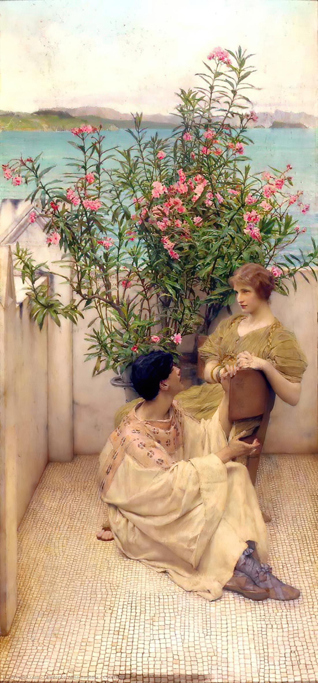 Wikioo.org - The Encyclopedia of Fine Arts - Painting, Artwork by Lawrence Alma-Tadema - Courtship