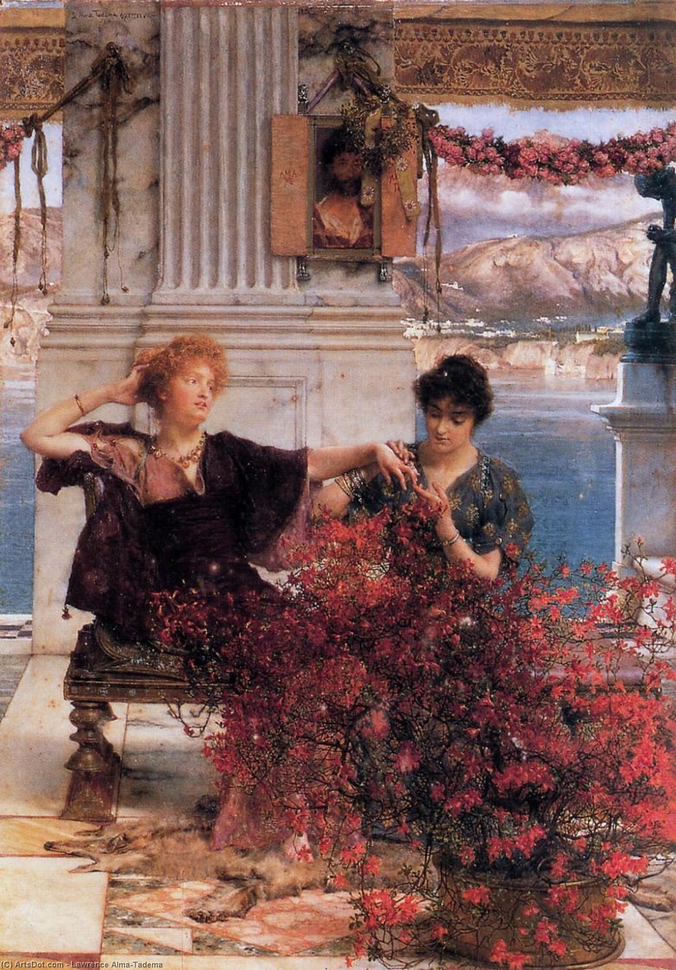 Wikioo.org - สารานุกรมวิจิตรศิลป์ - จิตรกรรม Lawrence Alma-Tadema - Love's Jewelled Fetter