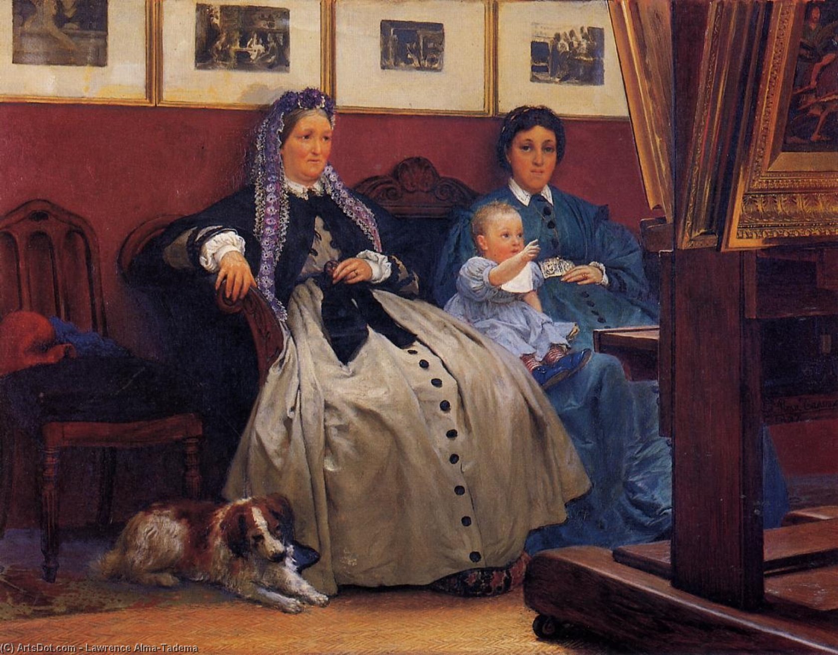 Wikioo.org - The Encyclopedia of Fine Arts - Painting, Artwork by Lawrence Alma-Tadema - My Studio