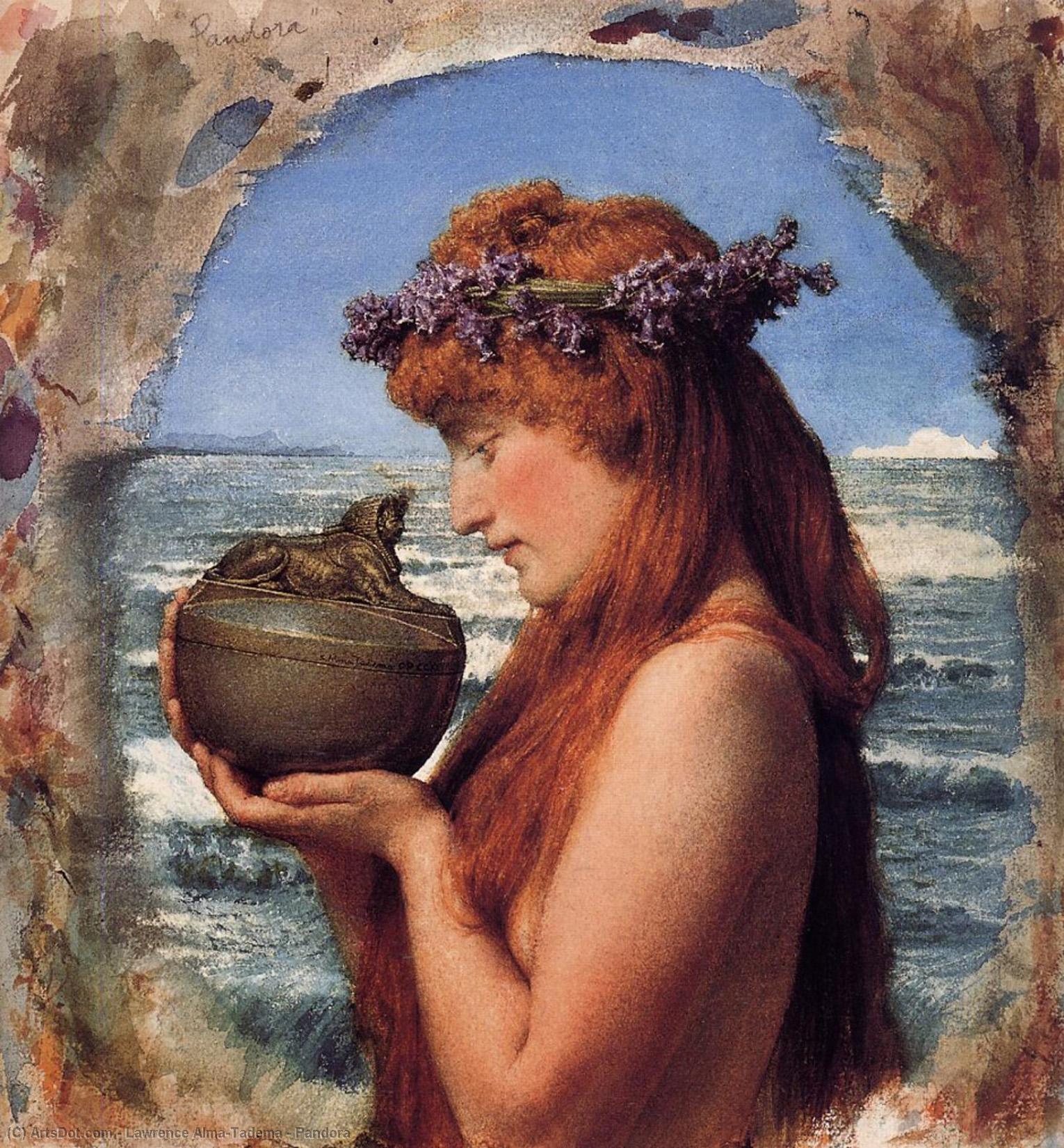 WikiOO.org - Encyclopedia of Fine Arts - Lukisan, Artwork Lawrence Alma-Tadema - Pandora