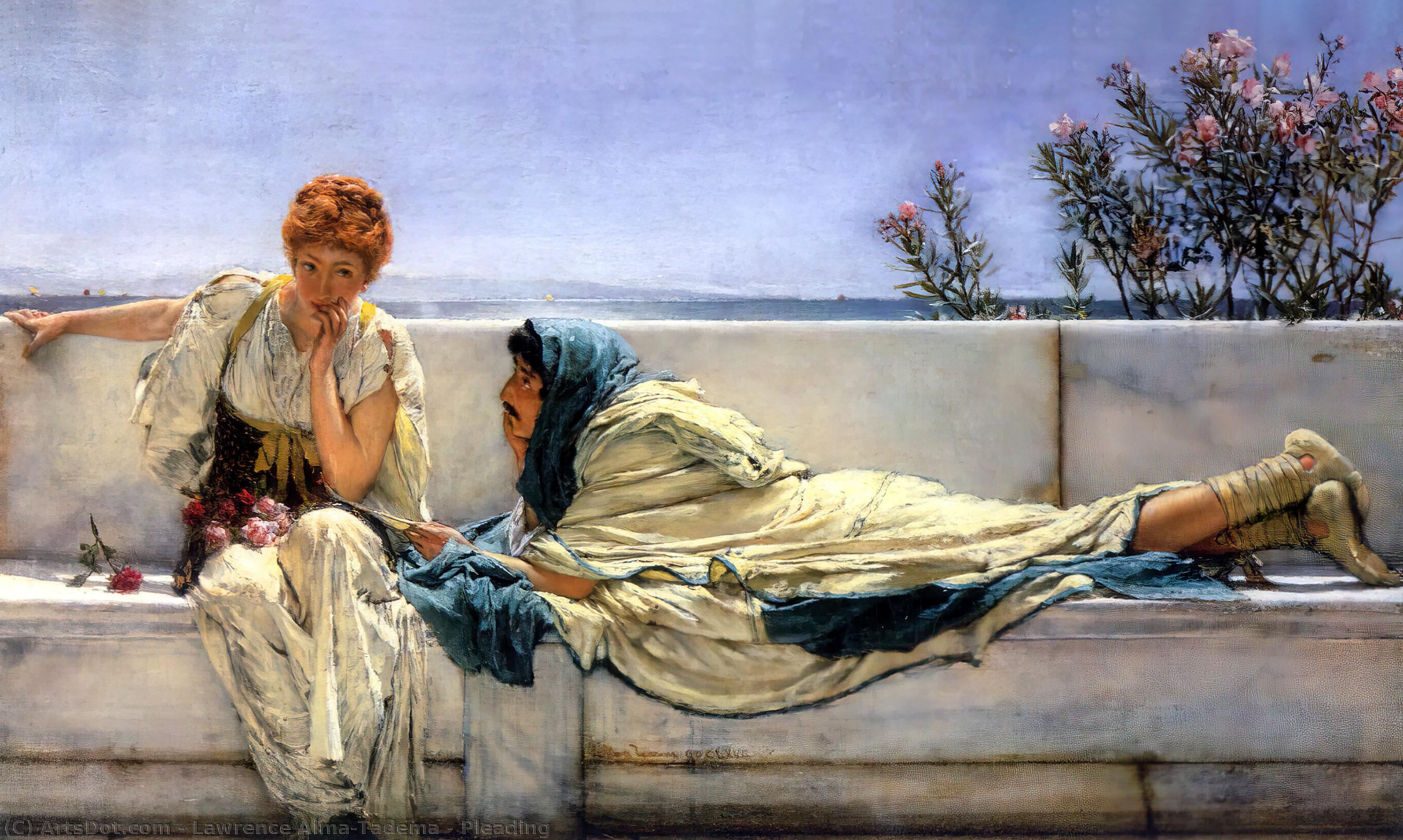Wikioo.org - The Encyclopedia of Fine Arts - Painting, Artwork by Lawrence Alma-Tadema - Pleading