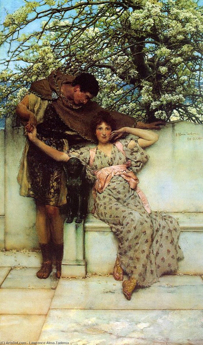 Wikioo.org – L'Encyclopédie des Beaux Arts - Peinture, Oeuvre de Lawrence Alma-Tadema - promesse des printemps