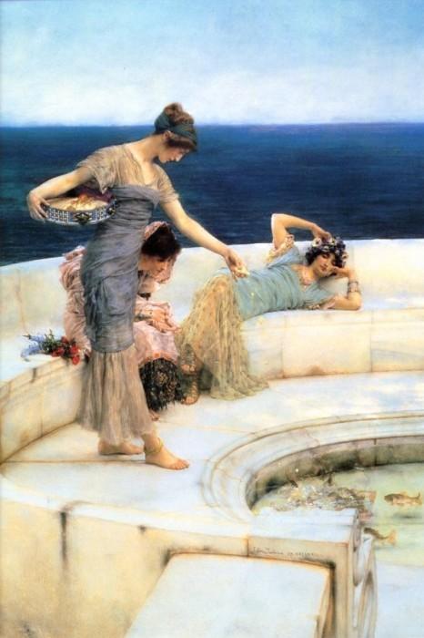 Wikioo.org - The Encyclopedia of Fine Arts - Painting, Artwork by Lawrence Alma-Tadema - Silver Favourites