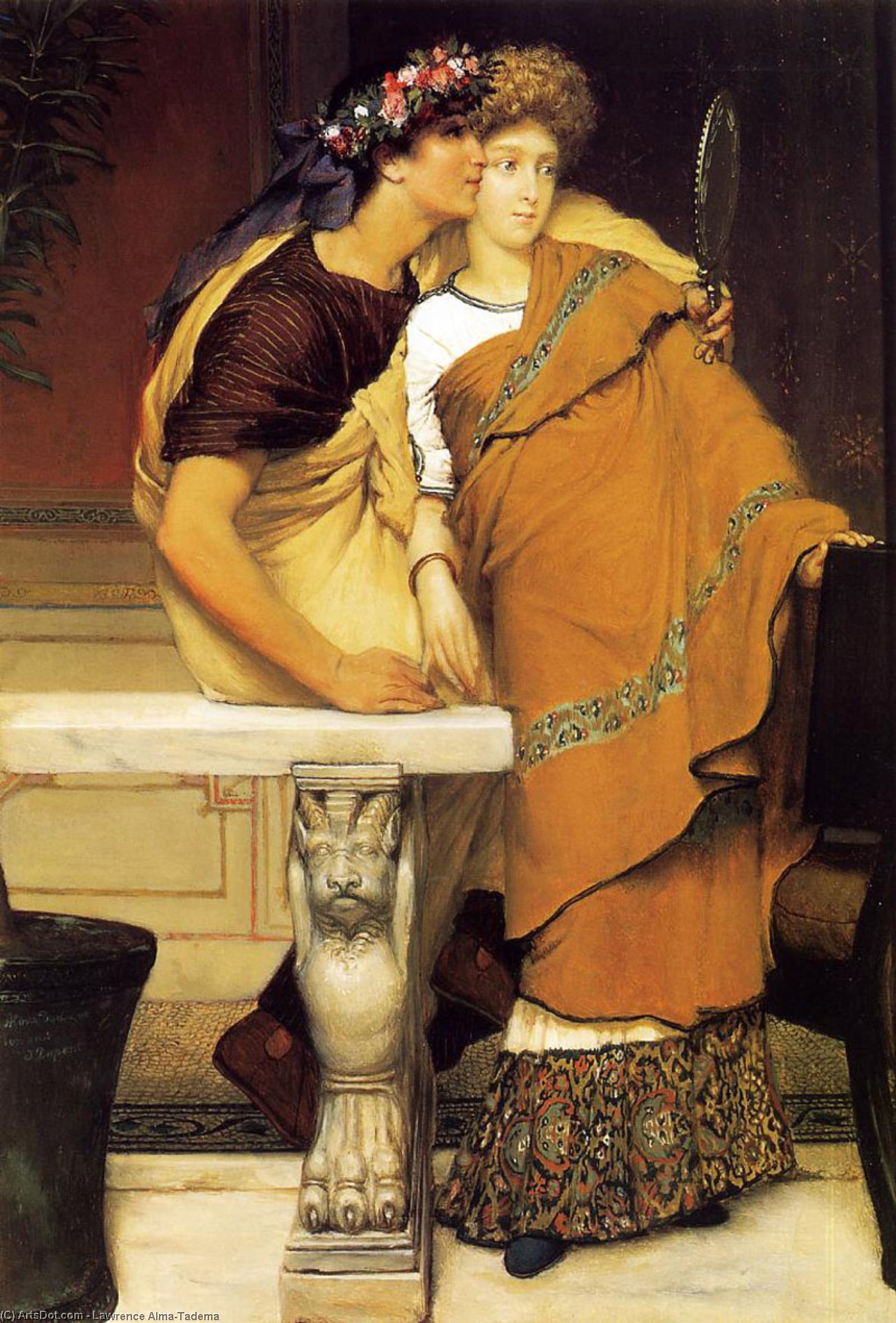 Wikioo.org - The Encyclopedia of Fine Arts - Painting, Artwork by Lawrence Alma-Tadema - The Honeymoon