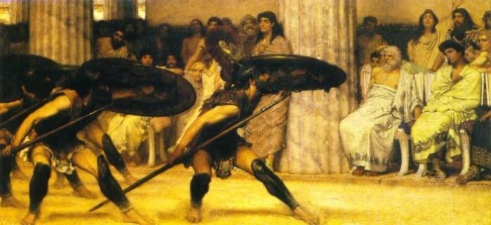 Wikioo.org - The Encyclopedia of Fine Arts - Painting, Artwork by Lawrence Alma-Tadema - The Pyrrhic Dance