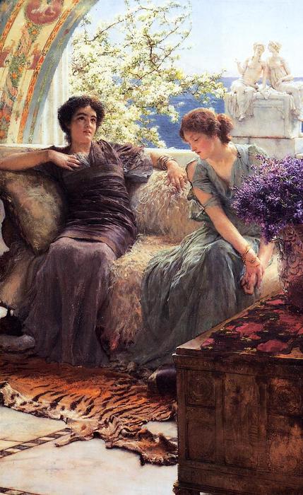 Wikioo.org - The Encyclopedia of Fine Arts - Painting, Artwork by Lawrence Alma-Tadema - Unwelcome Confidence