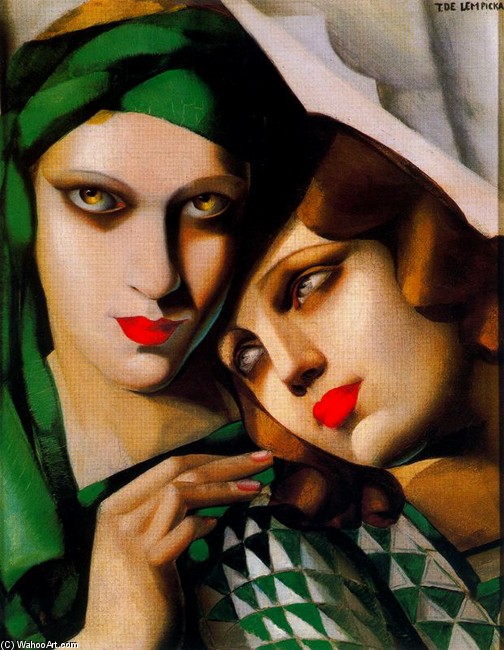 Wikioo.org – L'Enciclopedia delle Belle Arti - Pittura, Opere di Tamara De Lempicka - Le turbante vert