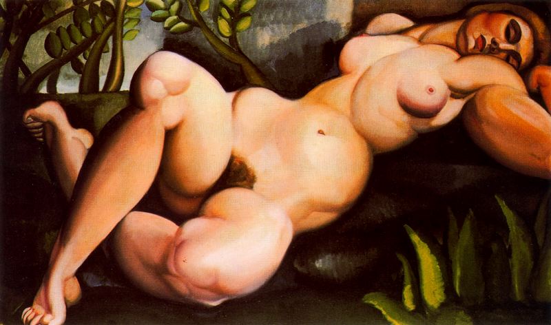WikiOO.org - Енциклопедия за изящни изкуства - Живопис, Произведения на изкуството Tamara De Lempicka - Nu couché 1