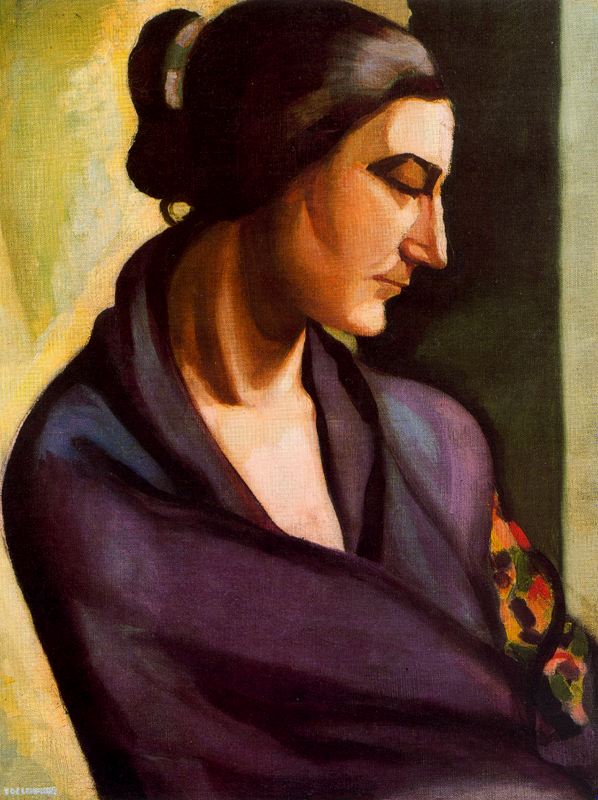 Wikioo.org – L'Encyclopédie des Beaux Arts - Peinture, Oeuvre de Tamara De Lempicka - Portrait de au femme châle