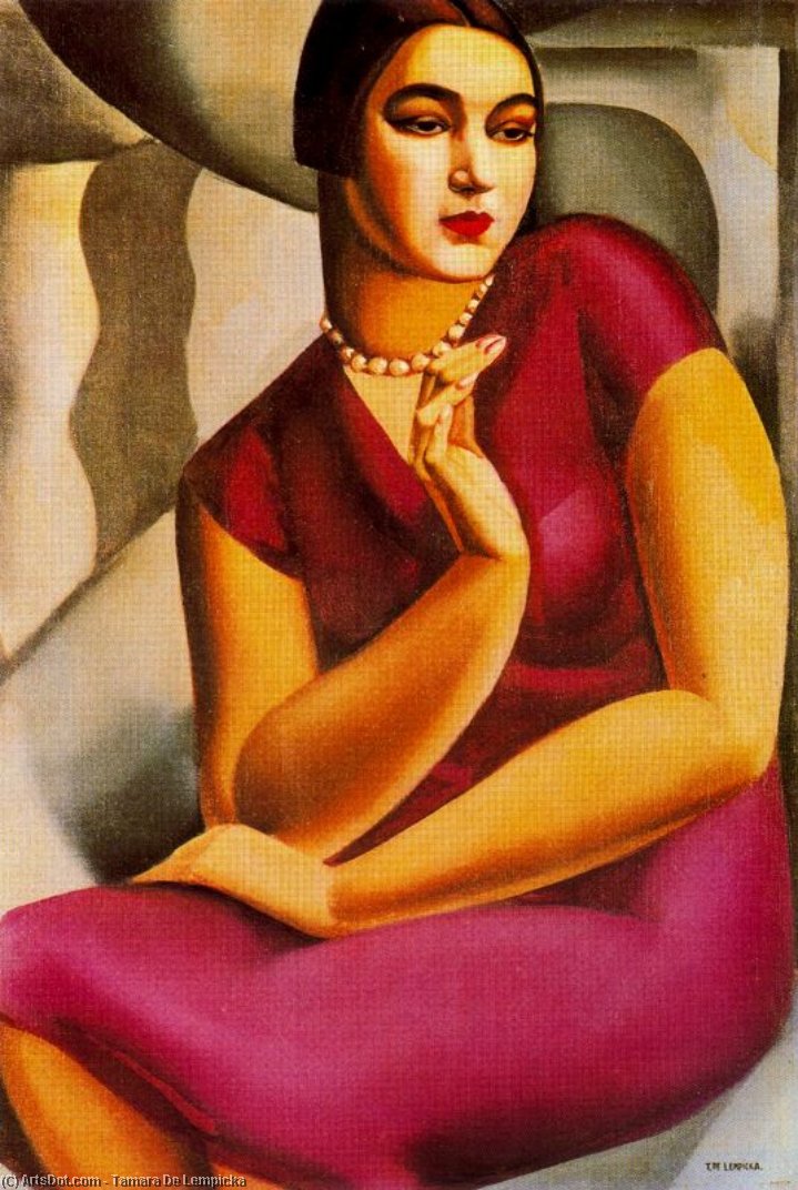 WikiOO.org - Enciklopedija dailės - Tapyba, meno kuriniai Tamara De Lempicka - Portrait de la duchesse de Valmy