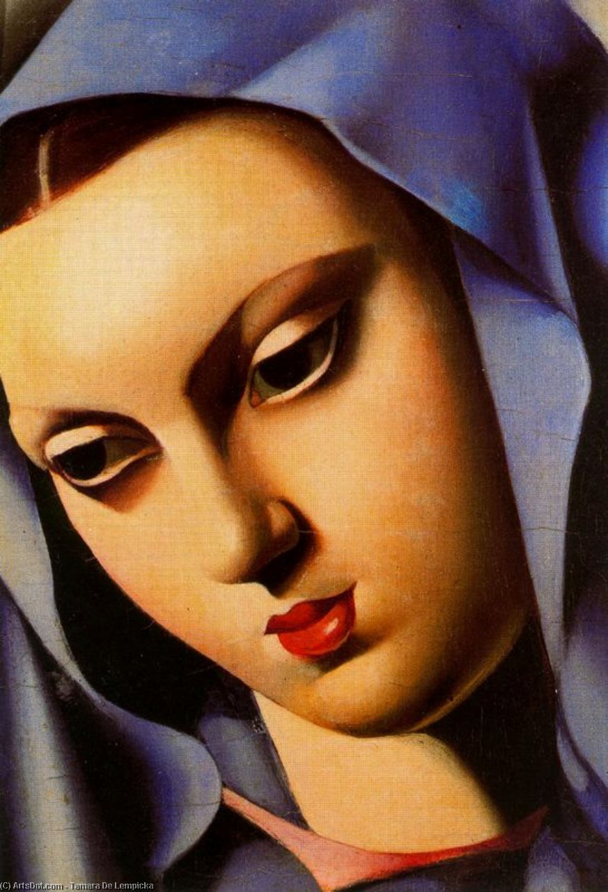 WikiOO.org - Encyclopedia of Fine Arts - Maleri, Artwork Tamara De Lempicka - Vierge bleue