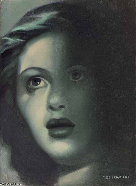 WikiOO.org - Enciklopedija dailės - Tapyba, meno kuriniai Tamara De Lempicka - Visage de cinma