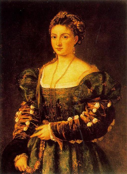 Wikioo.org - The Encyclopedia of Fine Arts - Painting, Artwork by Tiziano Vecellio (Titian) - A Beauty