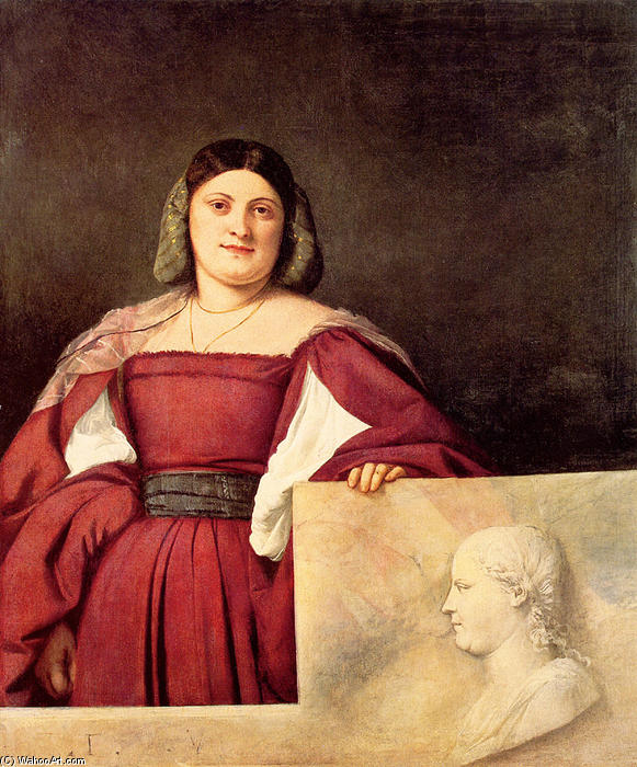 Wikioo.org - The Encyclopedia of Fine Arts - Painting, Artwork by Tiziano Vecellio (Titian) - Portrait of a Woman