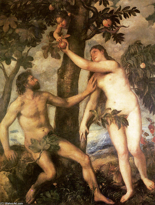 Wikioo.org - สารานุกรมวิจิตรศิลป์ - จิตรกรรม Tiziano Vecellio (Titian) - The Fall of Man