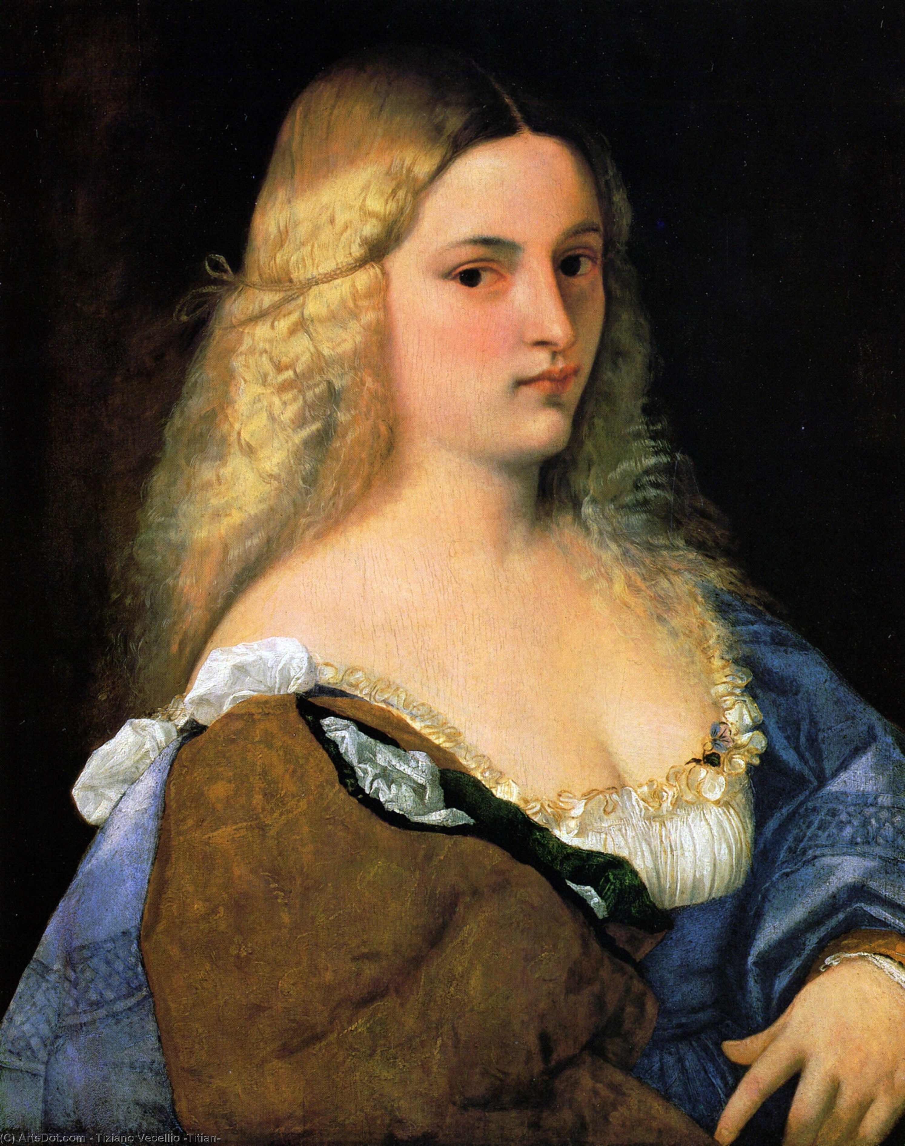 WikiOO.org - Encyclopedia of Fine Arts - Maľba, Artwork Tiziano Vecellio (Titian) - Violante (aka La Bella Gatta)