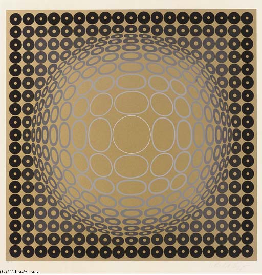 Wikioo.org - The Encyclopedia of Fine Arts - Painting, Artwork by Victor Vasarely - Abstract 10