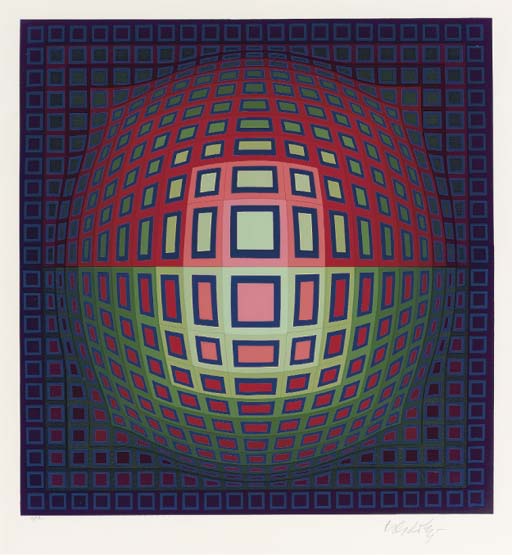 Wikioo.org - The Encyclopedia of Fine Arts - Painting, Artwork by Victor Vasarely - Abstract 12