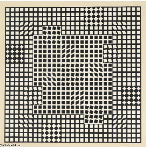 Wikioo.org - The Encyclopedia of Fine Arts - Painting, Artwork by Victor Vasarely - Abstract Composition 11